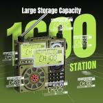 Raddy RF919 SSB Shortwave Radio with NOAA Weather Band, Full Band FM AM SW VHF UHF AIR CB WB and SSB Receiver, with Antenna Tuner, 3 External Antenna Ports, 5000mAh Rechargeable Battery (Army Green)