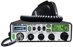 President Walker III FCC AM/FM 40 Channels CB Radio, 7color LCD Display, Weather Channel/Alert, ASC, VOX, Scan Skip, USB Port, Automatic SWR, RF & Mic Gain, ANL/NB, Dimmer, Key/Roger Beep