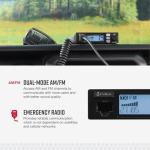 Cobra 19 MINI CB Radio & Cobra HGA1500 42 Inch Magnetic Mount CB Antenna: Dual-Mode AM/FM, 440 Channels, VOX, Auto Squelch, Auto Power, 4-Watt Output, Long-Range Antenna for Clear Signal, Black
