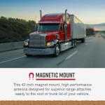 Cobra 75 All Road Wireless CB Radio - Dual-Mode AM/FM, Full 40 Channels, Bluetooth Connectivity & HGA 1500 Hga1500 36 Inch Magnetic Mount CB Antenna Heavy Duty Magnet, for use In Cars