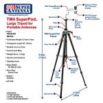 Super Antenna TM4 SuperPod Large Portable Tripod for MP1 SuperWhip HAM Radio Amateur CB