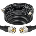 MOOKEERF CB Coax RG213 150FT Male to Male RG-213 UHF Cable for Ham/VHF Radio/SWR Meter/Antenna Analyzer