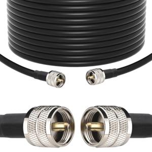 YOTENKO RG213 Coaxial Cable 200FT - CB Coax Cable Ultra Low Loss RG-213 UHF PL259 Coax Cable Male to Male, 50 Ohm, for Ham Radio CB Radio Antenna