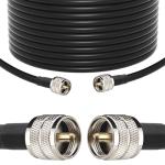 YOTENKO RG213 Coaxial Cable 200FT - CB Coax Cable Ultra Low Loss RG-213 UHF PL259 Coax Cable Male to Male, 50 Ohm, for Ham Radio CB Radio Antenna