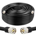 XRDS -RF CB Coax Cable 200FT, KMR 400 UHF Coaxial Cable PL-259 UHF Male Coax Cable Low Loss 50 ohm CB Cable for Ham Radio CB,Amateur,Ham Radio,Two-Way Radio,SWR Meter, Black