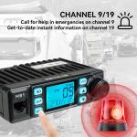 Retevis MB1 CB Radio Dual Mode AM/FM 40 Channel 9/19 Channel + MR500 CB Antenna