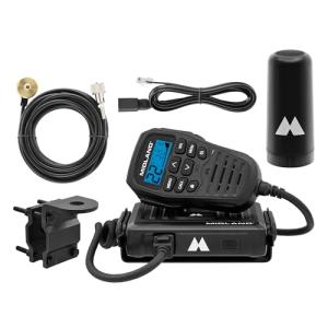 Midland® - MXT275VP4-15 Watt GMRS MicroMobile Two-Way Radio - ATVs UTVs and Other Off-Road Vehicles - Overlanding Gear - Extended 3dB gain Roll Bar Mount Antenna Microphone Extension Cable