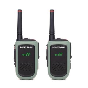 Rocky Talkie Expedition 5 Watt Radio - GMRS Radio with IP67 Waterproofing, Long Range Walkie Talkie, NOAA Weather Alerts, 5 Day Battery Life,2 Pack