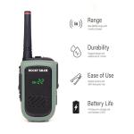 Rocky Talkie Expedition 5 Watt Radio - GMRS Radio with IP67 Waterproofing, Long Range Walkie Talkie, NOAA Weather Alerts, 5 Day Battery Life,2 Pack