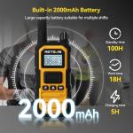 Retevis RB48 Plus IP67 Waterproof Heavy Duty Long Range Walkie Talkies, GMRS Radio, Construction Jobsite Two Way Radio, NOAA, Shock Resistant, Dual PTT, Vibration Reminder(4 Pack)