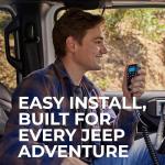 Midland® - MXT275® Jeep Branded MicroMobile GMRS Radio - 15 Watts Two-Way Radio with Integrated Control Microphone - Overland Tractors Detachable External Magnetic Mount Antenna - 8 Repeater Channels