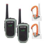 Rocky Talkie Expedition 5 Watt Radio with Climbing Rated Carabiner Attachment - GMRS Radio with IP67 Waterproofing, Long Range Walkie Talkie, NOAA Weather Alerts, 5 Day Battery Life, 2 Pack
