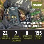 Rugged Radios 2 Pack GMR2 Plus GMRS Handheld Two Way Radio Grey 2 Watt Long Range Walkie Talkie for Hiking Off Roading Events Warehouse Communication