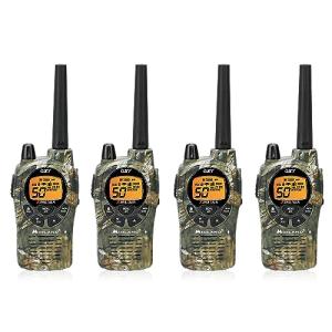 Midland GXT1050VP4 GMRS Radios - 4 Pack Bundle w/Headsets and Chargers