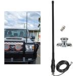 SIGNALPLUS 2m 70cm GMRS Mobile Antenna for Vehicle, VHF UHF Car Ham Radio Antenna with Spring Base, Car Bonnet Bracket, PL259, Compatible with Amateur Mobile Radio, Ham Radio, GMRS Two Way Radio
