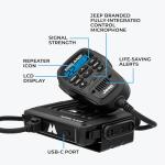 Midland® - MXT275® Jeep Branded MicroMobile GMRS Radio - 15 Watts Two-Way Radio with Integrated Control Microphone - Overland Tractors Detachable External Magnetic Mount Antenna - 8 Repeater Channels