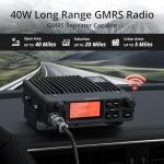 Radioddity DB40-G GMRS Mobile Radio, 40W Long Range Repeater-Capable Two Way Radio with Dual Display, VOX, 169 Channels, UHF RX, for Off-Road, Vehicle Communication