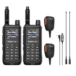 2 Pack Radioddity GM-30 Plus GMRS Handheld Radio + 2 Radioddity RS22 Remote Speaker Mic with Clear Sound