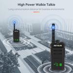 Retevis RB26H Walkie Talkies Long Range,Walkie Talkies with Earpiece, GMRS Radio, USB-C, Hidden Display, 2000mAh Battery, Flashlight, Two Way Radio Long Range for Hospitality Healthcare(10 Pack)