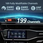 Radioddity DB40-G GMRS Mobile Radio, 40W Long Range Repeater-Capable Two Way Radio with Dual Display, VOX, 169 Channels, UHF RX, for Off-Road, Vehicle Communication