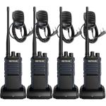 Retevis RT86A Walkie Talkies Long Range, Heavy Duty Two Way Radio with Mic, GMRS 2 Way Radio, Group Call, Easy Pairing, for Construction Industry(4 Pack)