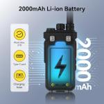 Retevis RB26H Walkie Talkies Long Range,6 Way Multi Unit Charger,Full Kit with Earpiece Kit,Hidden Display,Built in 2000mAh Battery, GMRS Repeater Capable, for Hospitality School Warehouse (6 Pack)