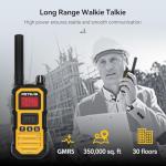 Retevis RB48 Plus Radios Walkie Talkies, IP67 Waterproof Two Way Radio Long Range, Heavy Duty 2 Way Radio, GMRS, Group Call, Vibration Alert, Emergency, for Construction Job Site(6 Pack)
