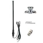 SIGNALPLUS 2m 70cm GMRS Mobile Antenna for Vehicle, VHF UHF Car Ham Radio Antenna with Spring Base, Car Bonnet Bracket, PL259, Compatible with Amateur Mobile Radio, Ham Radio, GMRS Two Way Radio