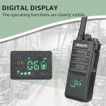 Retevis RB89 Walkie Talkies with Earpiece, Professional Wireless Walkie Talkie, GMRS, Rugged 2 Way Radio, 2600mAh Battery, Two Way Radios Long Range for Construction, Hotels, Business(4 Pack)
