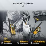 Retevis RB48 Plus Radios Walkie Talkies, IP67 Waterproof Two Way Radio Long Range, Heavy Duty 2 Way Radio, GMRS, Group Call, Vibration Alert, Emergency, for Construction Job Site(6 Pack)