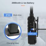 Retevis RB26H Walkie Talkies Long Range,Walkie Talkies with Earpiece, GMRS Radio, USB-C, Hidden Display, 2000mAh Battery, Flashlight, Two Way Radio Long Range for Hospitality Healthcare(10 Pack)