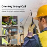 Retevis RT86A Walkie Talkies Long Range, Heavy Duty Two Way Radio with Mic, GMRS 2 Way Radio, Group Call, Easy Pairing, for Construction Industry(4 Pack)