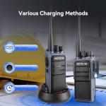 Retevis MateTalk C4 Handsfree Walkie Talkies with Mic,Smart Voice Control, Voice Activated, 2500mAh,USB-C,GMRS Repeater Capable,Professional Two Way Radio for Security Construciton Farm(4 Pack)