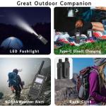 KETELESE T3G Heavy Duty Walkie Talkies, IP67 Waterproof Two Way Radio with Earpiece, Triple Proof, Three Charging Options, USB, NOAA, Emergency GMRS 2 Way radios(6 Pack), Black/Grey