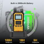 Retevis RB48 Plus Radios Walkie Talkies, IP67 Waterproof Two Way Radio Long Range, Heavy Duty 2 Way Radio, GMRS, Group Call, Vibration Alert, Emergency, for Construction Job Site(6 Pack)