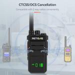 Retevis RB26H Walkie Talkies Long Range,Walkie Talkies with Earpiece, GMRS Radio, USB-C, Hidden Display, 2000mAh Battery, Flashlight, Two Way Radio Long Range for Hospitality Healthcare(10 Pack)