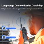 Retevis MateTalk C4 Handsfree Walkie Talkies with Mic,Smart Voice Control, Voice Activated, 2500mAh,USB-C,GMRS Repeater Capable,Professional Two Way Radio for Security Construciton Farm(4 Pack)