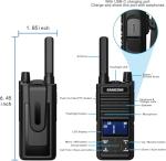 SAMCOM T2 GMRS Radio 2W Long Range Walkie Talkie NOAA Weather Rechargeable Heavy Duty Two Way Radio,Group Call Radios Walkie-talkies with Earpiece, USB-C Charger, Flashlight,4 Packs