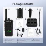 Retevis RB26H Walkie Talkies Long Range,6 Way Multi Unit Charger,Full Kit with Earpiece Kit,Hidden Display,Built in 2000mAh Battery, GMRS Repeater Capable, for Hospitality School Warehouse (6 Pack)