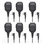 Midland AVPH10 Handheld/Wearable Speaker Microphone with Push-to-Talk for GMRS Radios (6-Pack)