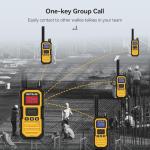 Retevis RB48 Plus Radios Walkie Talkies, IP67 Waterproof Two Way Radio Long Range, Heavy Duty 2 Way Radio, GMRS, Group Call, Vibration Alert, Emergency, for Construction Job Site(6 Pack)