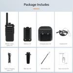 Retevis RB26H Walkie Talkies Long Range,Walkie Talkies with Earpiece, GMRS Radio, USB-C, Hidden Display, 2000mAh Battery, Flashlight, Two Way Radio Long Range for Hospitality Healthcare(10 Pack)