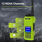 Retevis Ailunce HA1G GMRS Radio, Upgrade Chirp, GMRS Handheld Radio, IP67 Waterproof, USB C Rechargeable, Repeater Capable, NOAA, 2 Way Radio Long Range for Hunting, Camping, Emergency (Green 2 Pcs)