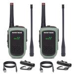 Rocky Talkie Expedition 5 Watt Radio - GMRS Radio with IP67 Waterproofing, Long Range Walkie Talkie, NOAA Weather Alerts, 5 Day Battery Life,2 Pack