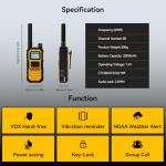 Retevis RB48 Plus Radios Walkie Talkies, IP67 Waterproof Two Way Radio Long Range, Heavy Duty 2 Way Radio, GMRS, Group Call, Vibration Alert, Emergency, for Construction Job Site(6 Pack)