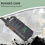 Retevis RB89 Walkie Talkies with Earpiece, Professional Wireless Walkie Talkie, GMRS, Rugged 2 Way Radio, 2600mAh Battery, Two Way Radios Long Range for Construction, Hotels, Business(4 Pack)