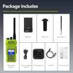 Retevis Ailunce HA1G GMRS Radio, Upgrade Chirp, GMRS Handheld Radio, IP67 Waterproof, USB C Rechargeable, Repeater Capable, NOAA, 2 Way Radio Long Range for Hunting, Camping, Emergency (Green 2 Pcs)