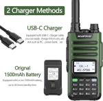 BAOFENG GM-15 Pro GMRS Handheld Radio 8W Long Range Walkie Talkie NOAA Weather