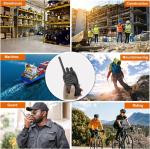 Long Range 100 Mile Walkie Talkie Two Way Radio Charge Headset Waterproof 4 PACK