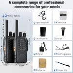 Long Range 100 Mile Walkie Talkie Two Way Radio Charge Headset Waterproof 4 PACK